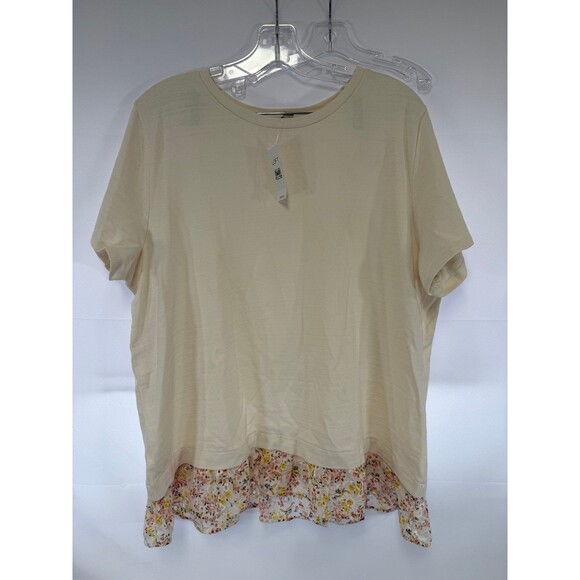 LOFT Women’s Blouse Floral Accents Size Large NWT - Picture 1 of 4